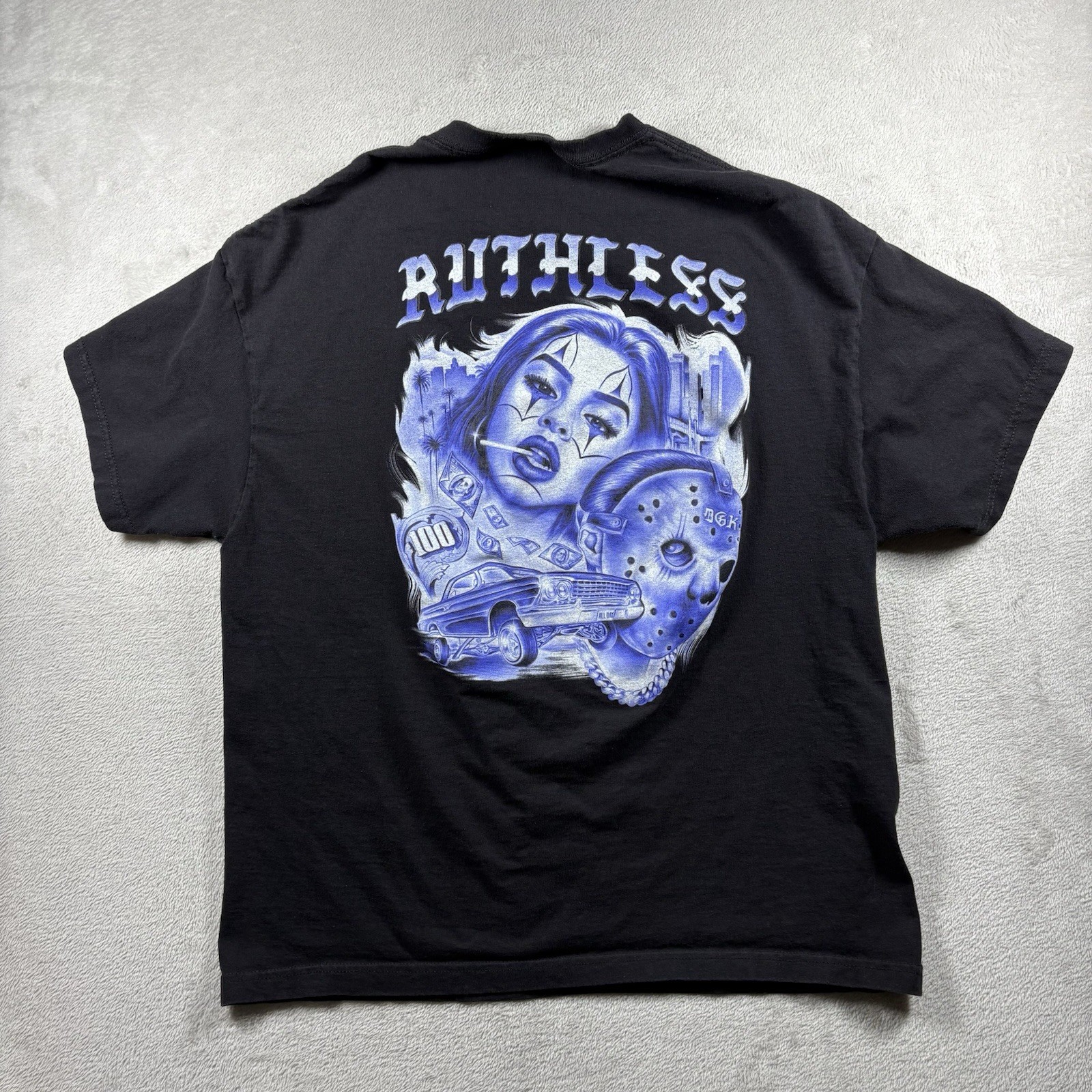 DGK Vida Avenue Men’s Size XL Black Grunge T-shirt Skate Tattoo Y2K #1828