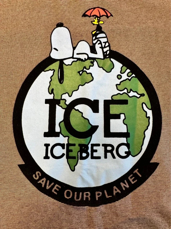 Iceberg Snoopy Save Our Planet Earth Day T-Shirt Mens M/L Designer Excellent Condition gallery