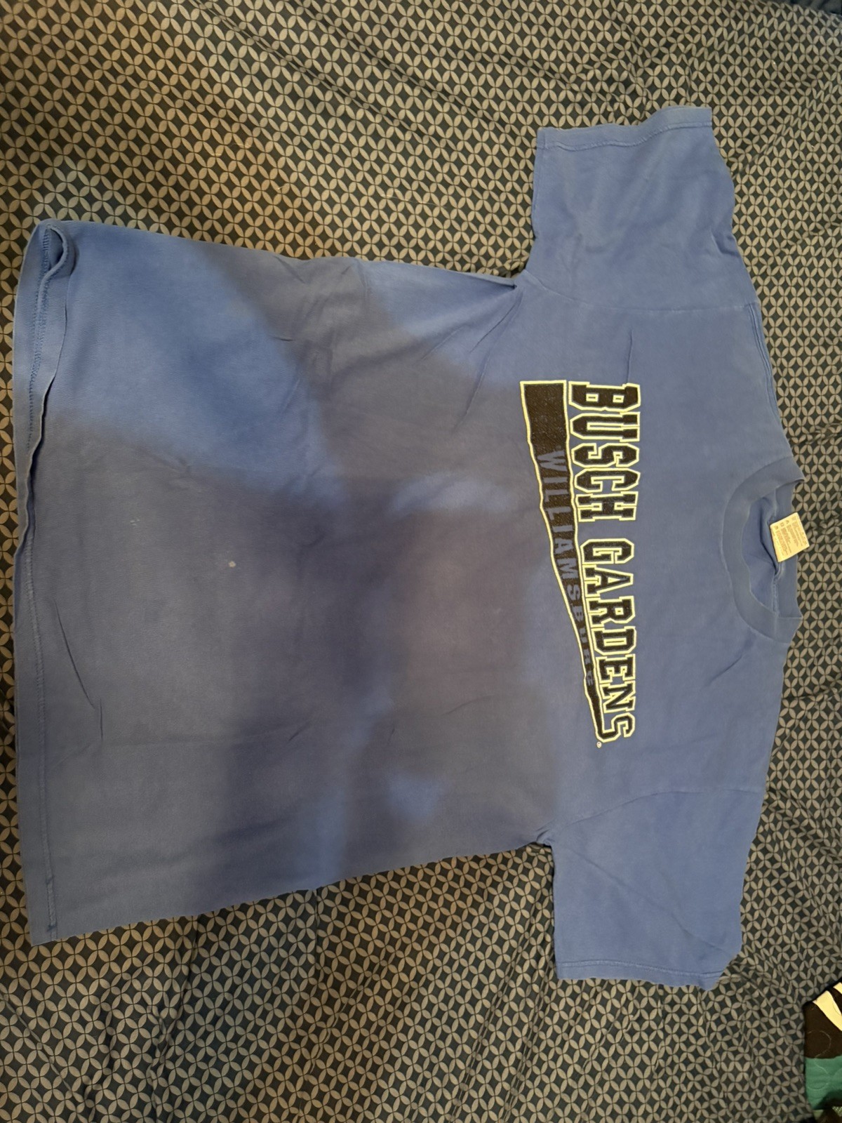 Vintage BUSCH GARDENS Williamsburg T-Shirt XL Blue Tultex