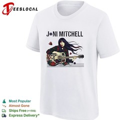 Joni Mitchell graphic White Cotton Shirt All size S-5XL TH480