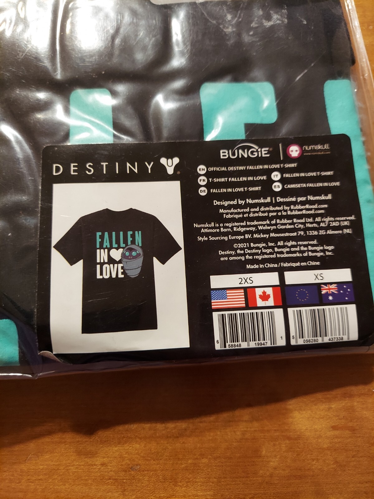 Destiny Fallen In Love 2XS Extra Small Official Tshirt Bungie Numskull gallery