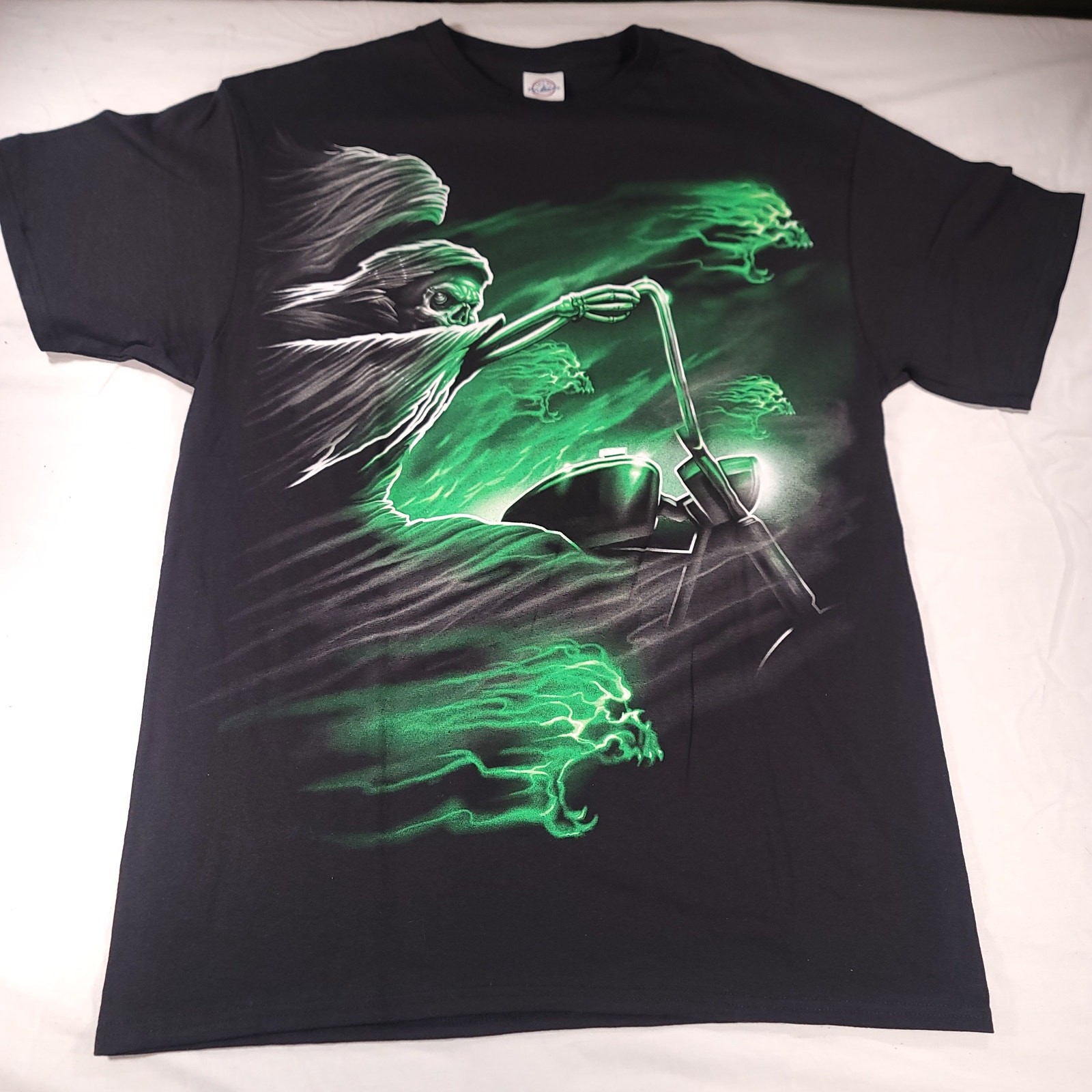 Delta Spirits Skull Graphic Short Sleeve Crew Neck T Shirt Mens Size XL Black gallery
