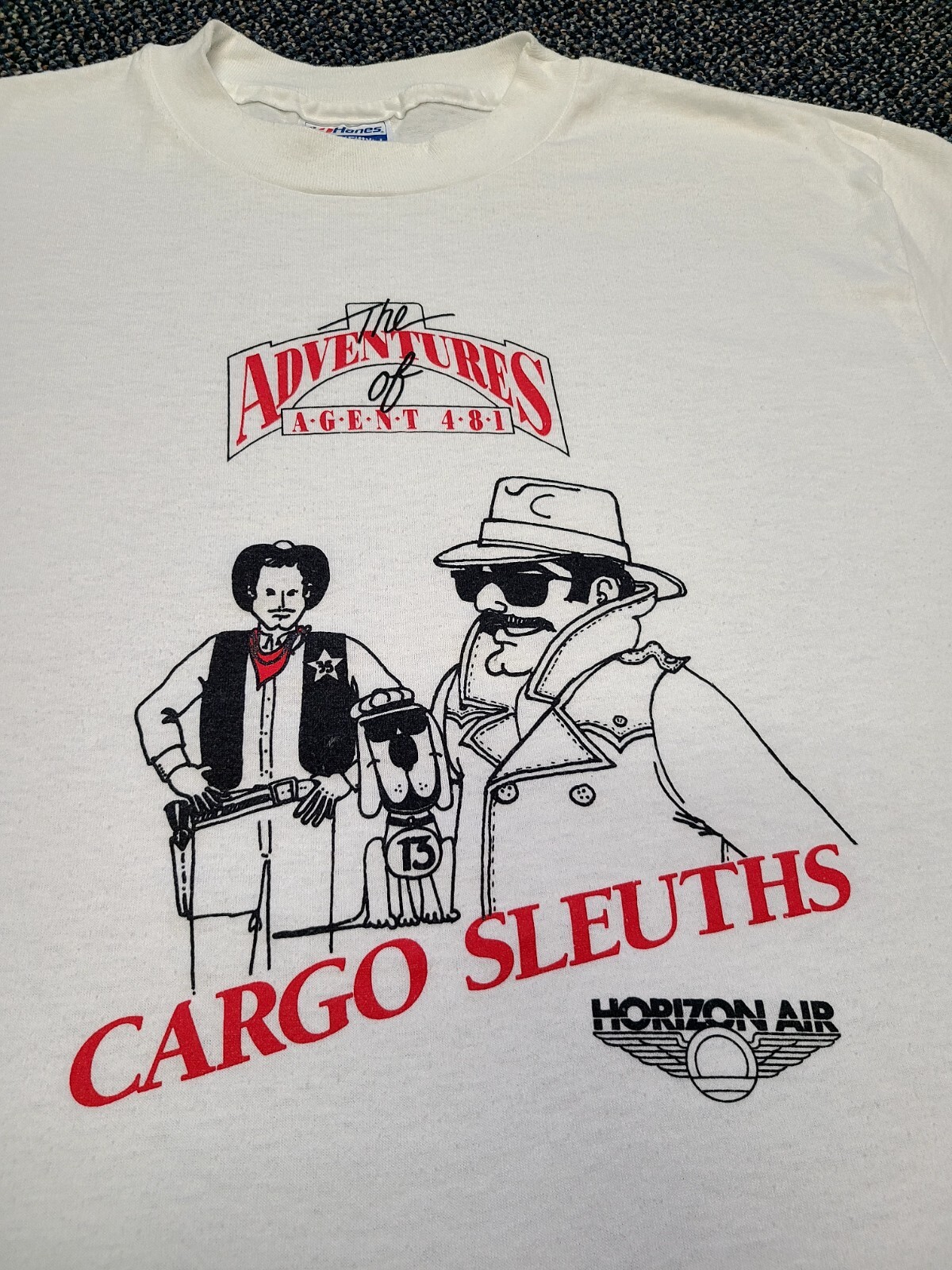 Vintage Horizon Air Shirt Size Large Cargo Sleuths Airlines Flying Pilot 90's gallery