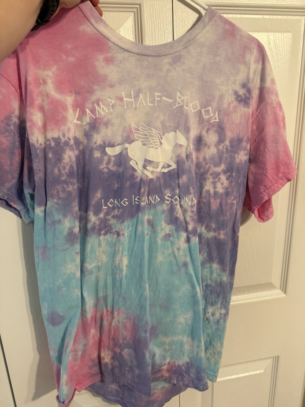 Percy jackson Tie-Dye Camp Half-Blood Long Island Sound Graphic Tee Unisex L