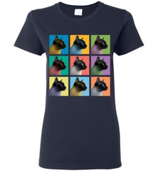Siamese Cat Pop Blocks T-Shirt – Men Women Youth Kids Tank Long Sleeve Tee