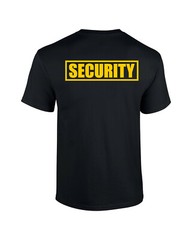 Security T-shirt Men’s short sleeves black 50/50 Poly Cotton Security Officer