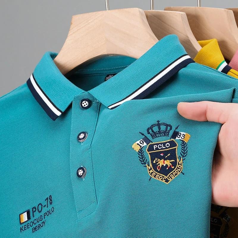 Nueva Camisa Polo Bordada De Manga Corta Para Hombre, Informal De Negocios gallery