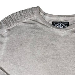 VTG Y2K Affliction Thermal Long Sleeve Shirt Men’s M Gray Biker Grunge USA Made