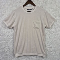 Psycho Bunny Terry Crew Neck T-Shirt Mens 3 Medium Beige Resort Casual