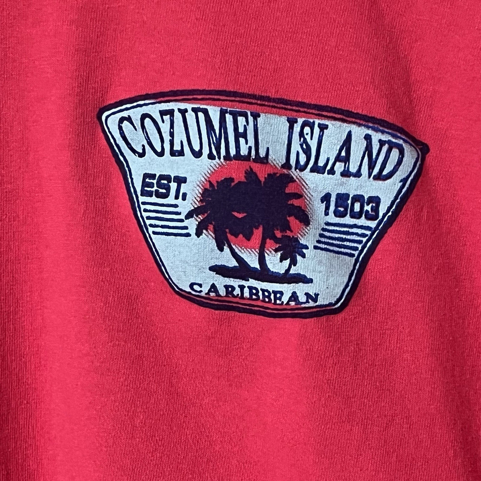 Cozumel Mexico Palm Trees Pink Short Sleeve T-Shirt Adult Size XL - NWOT gallery