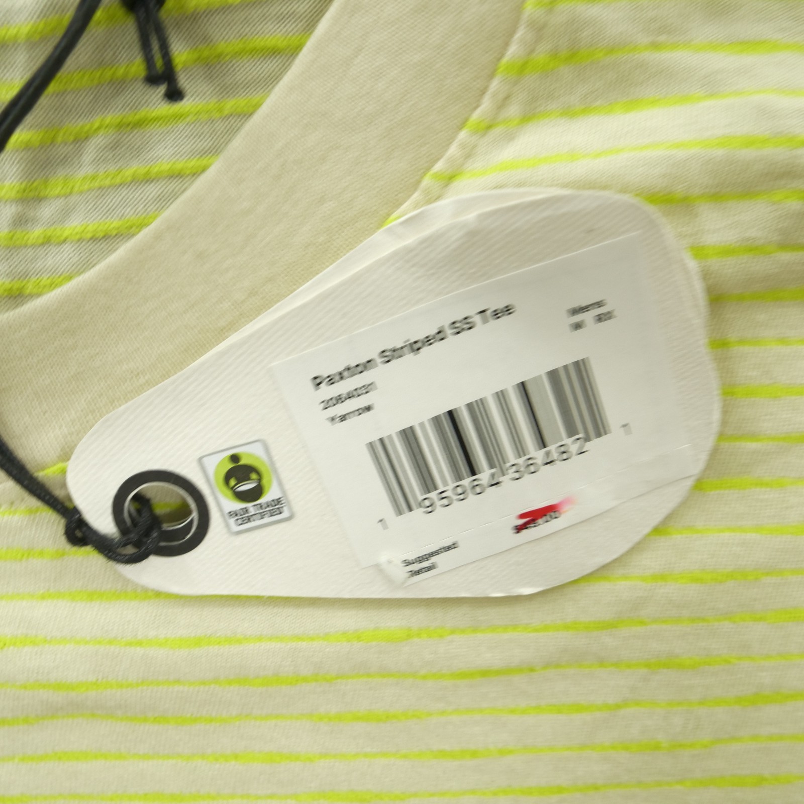 Prana Shirt Mens Medium Yellow Paxton Crew Striped Organic Short Sleeve New gallery