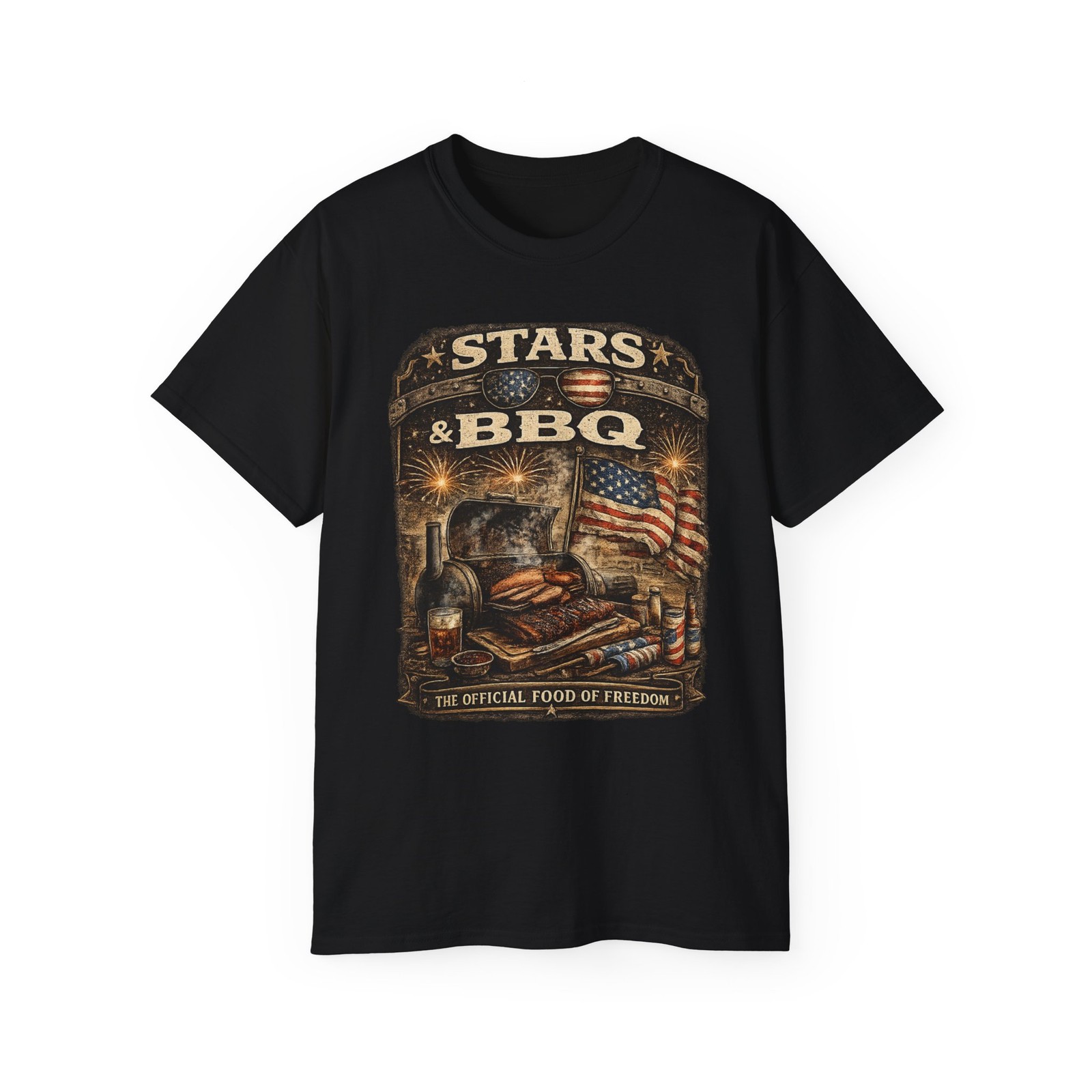 Stars And BBQ Patriotic 4th Of July Shirt USA Flag Barbecue T Shirt gallery