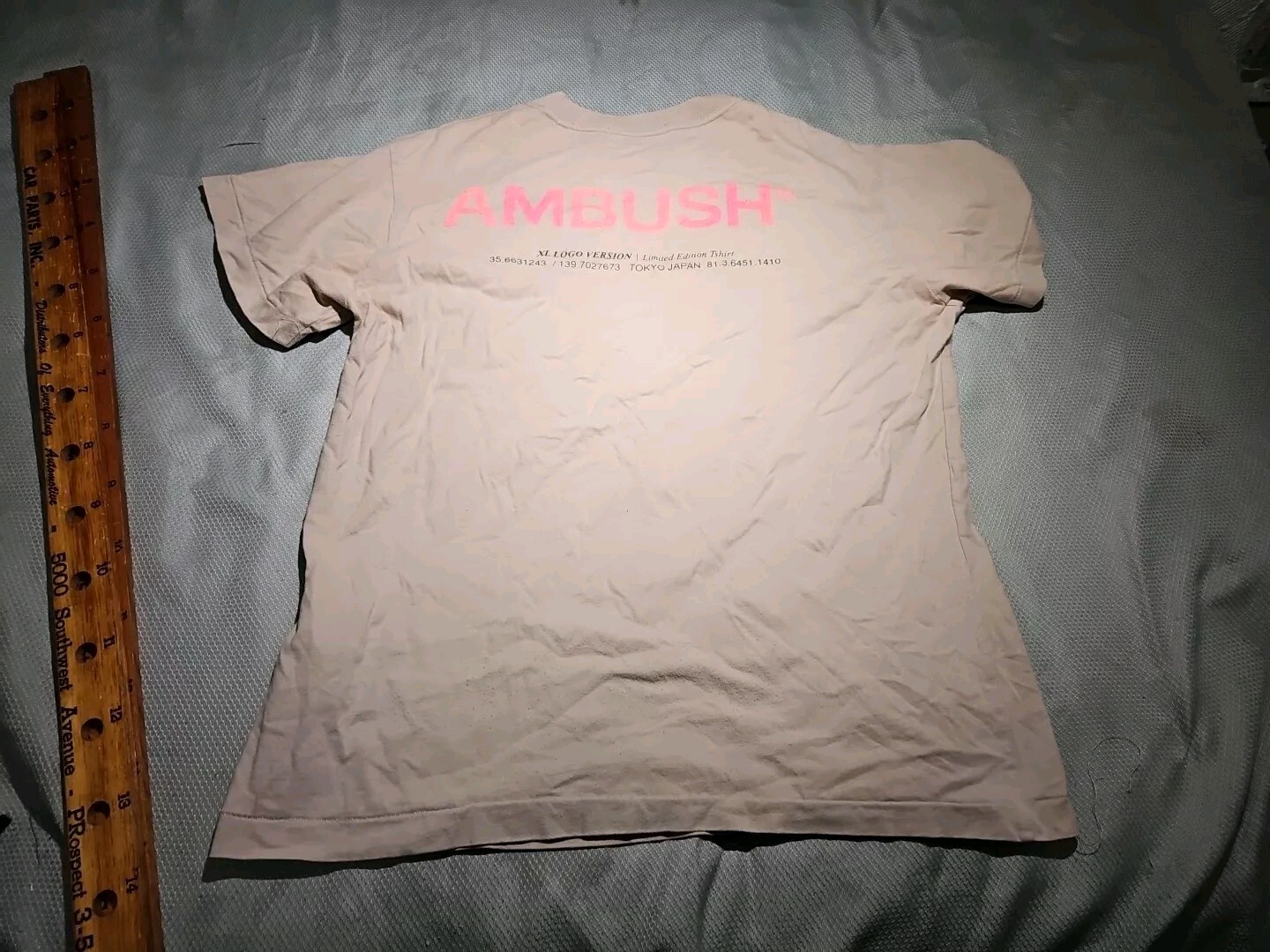 AMBUSH T Shirt Mens Size 3 Pink Graphic Spellout XL Logo Print Cotton Tee Top gallery