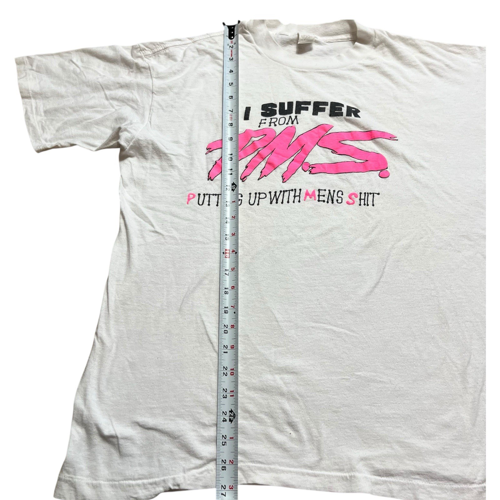 Vintage Suffer From PMS Putting Up With Men's S*it T Shirt Single Stitch 80’s Xl gallery