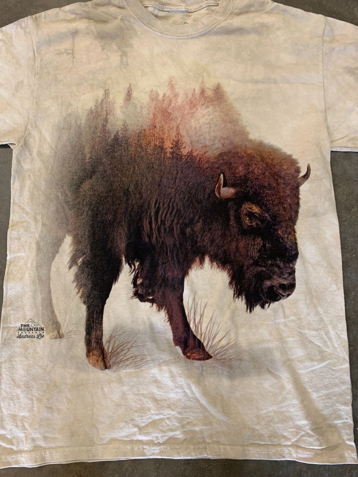 The Mountain Men's T Shirt M MEDIUM buffalo USA Tie Dye new andrews lie gallery