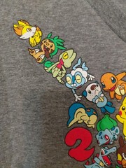 Pokemon Center 20th Anniversary V-neck Grey T-Shirt – Women’s M **description