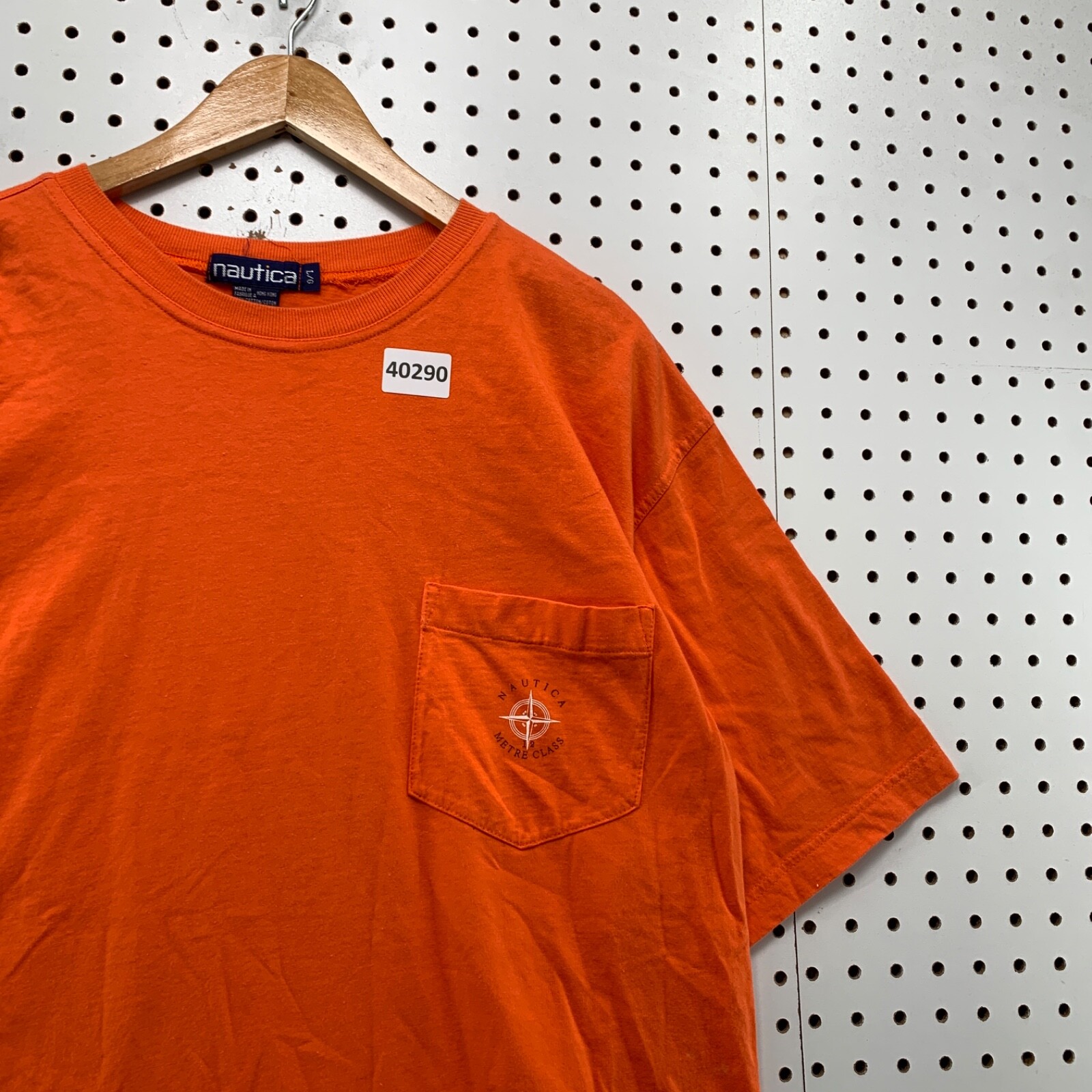 Vintage 90s Nautica Orange Sportsman Club Shirt Mens Large Oak Park Hunting gallery