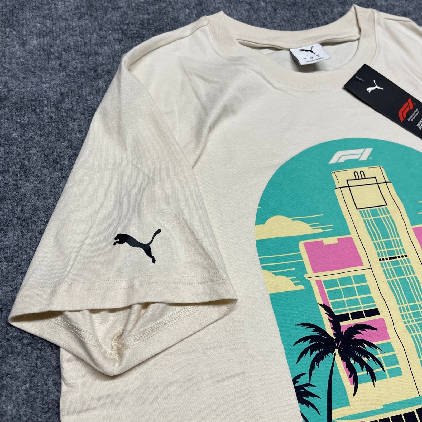 Formula 1 Shirt Mens Cream Large Miami Grand Prix 2025 F1 Puma Alpine Snow gallery