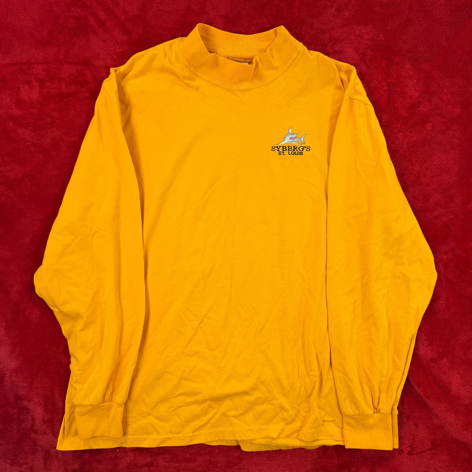 HIGH 5 SPORTSWEAR Men's Yellow XL Mock Neck Long Sleeve T-Shirt Syberg's gallery