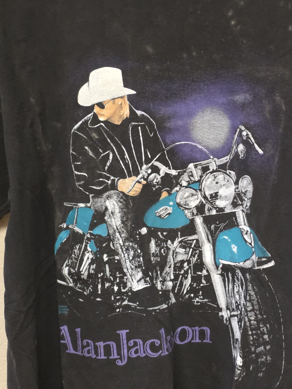 Vintage Alan Jackson On Tour Shirt 1992 "A Lot About Livin" Adult Large See Pics gallery