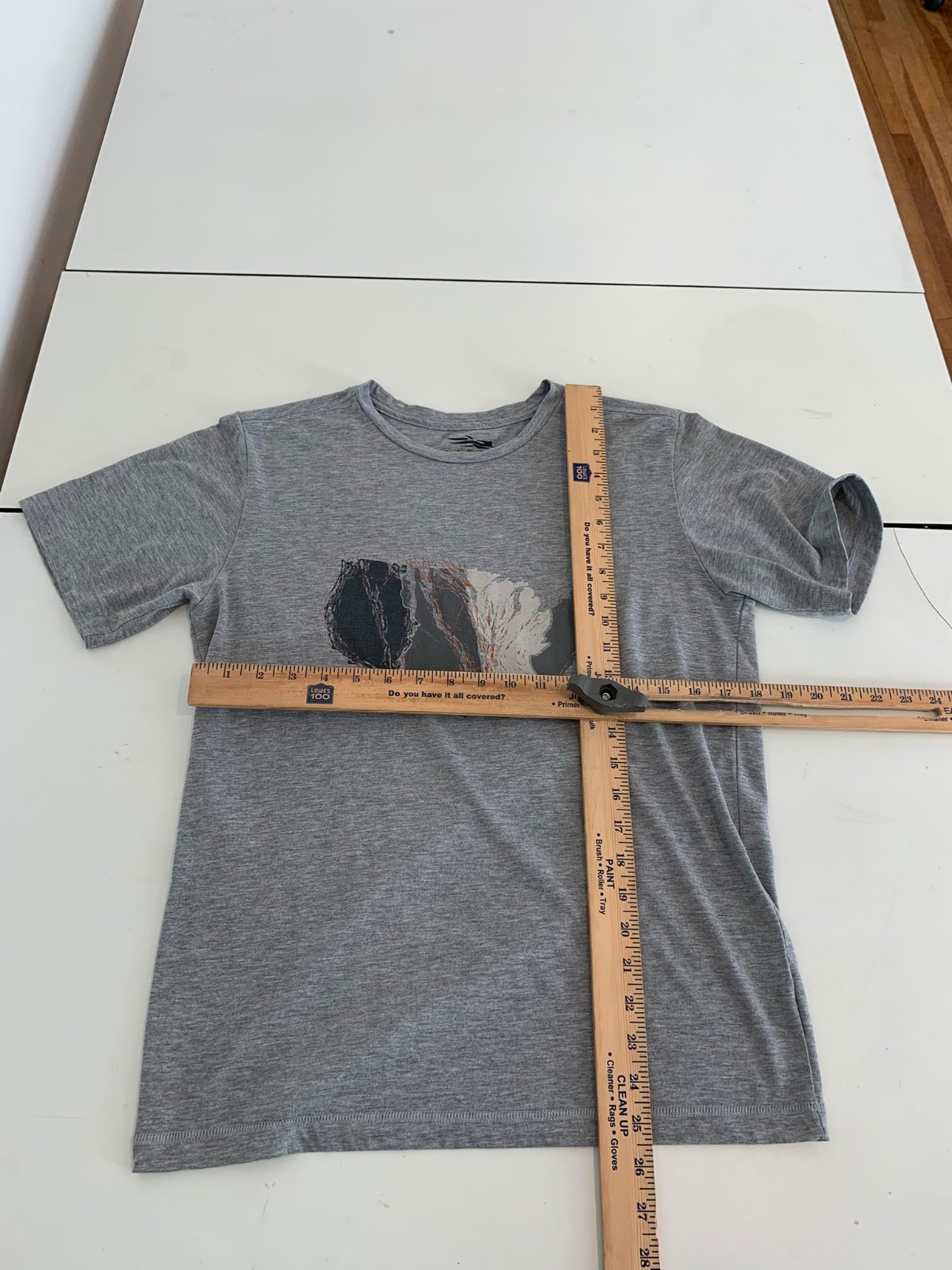 Sitka T Shirt Medium Gray USA Map Outdoor Hunting Sportsman Fishing American gallery