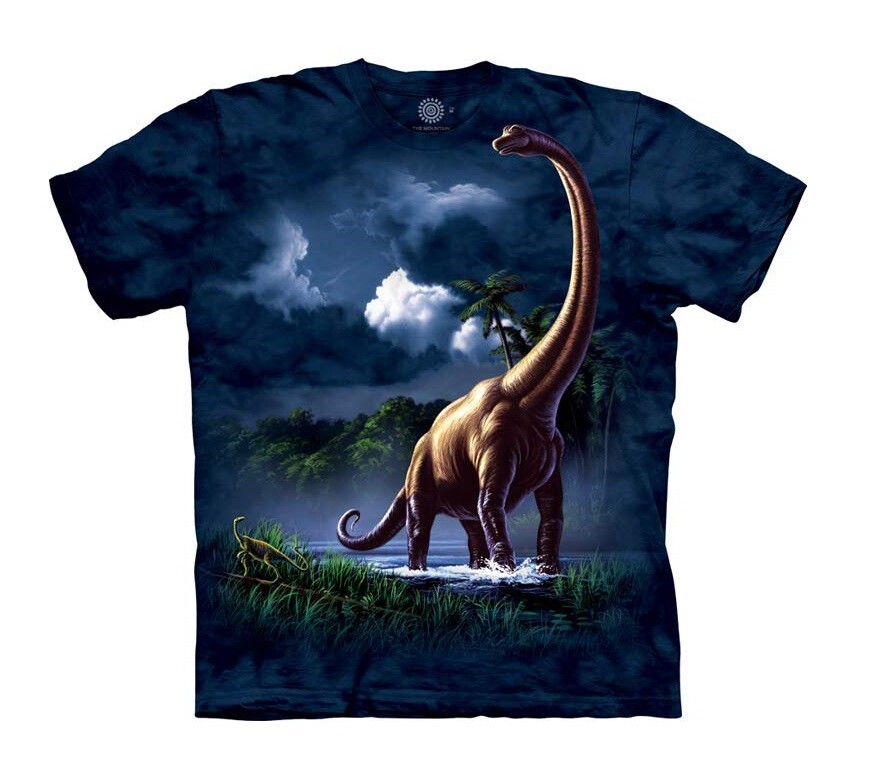 Dinosaur Brachiosaurus Jurassic Park Mountain Triassic Reptile Blue Shirt S-5X gallery