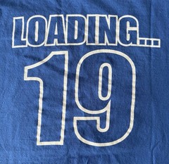 Internet Explorer Logo – “Loading… 19” Parody T-Shirt – Blue – Size L