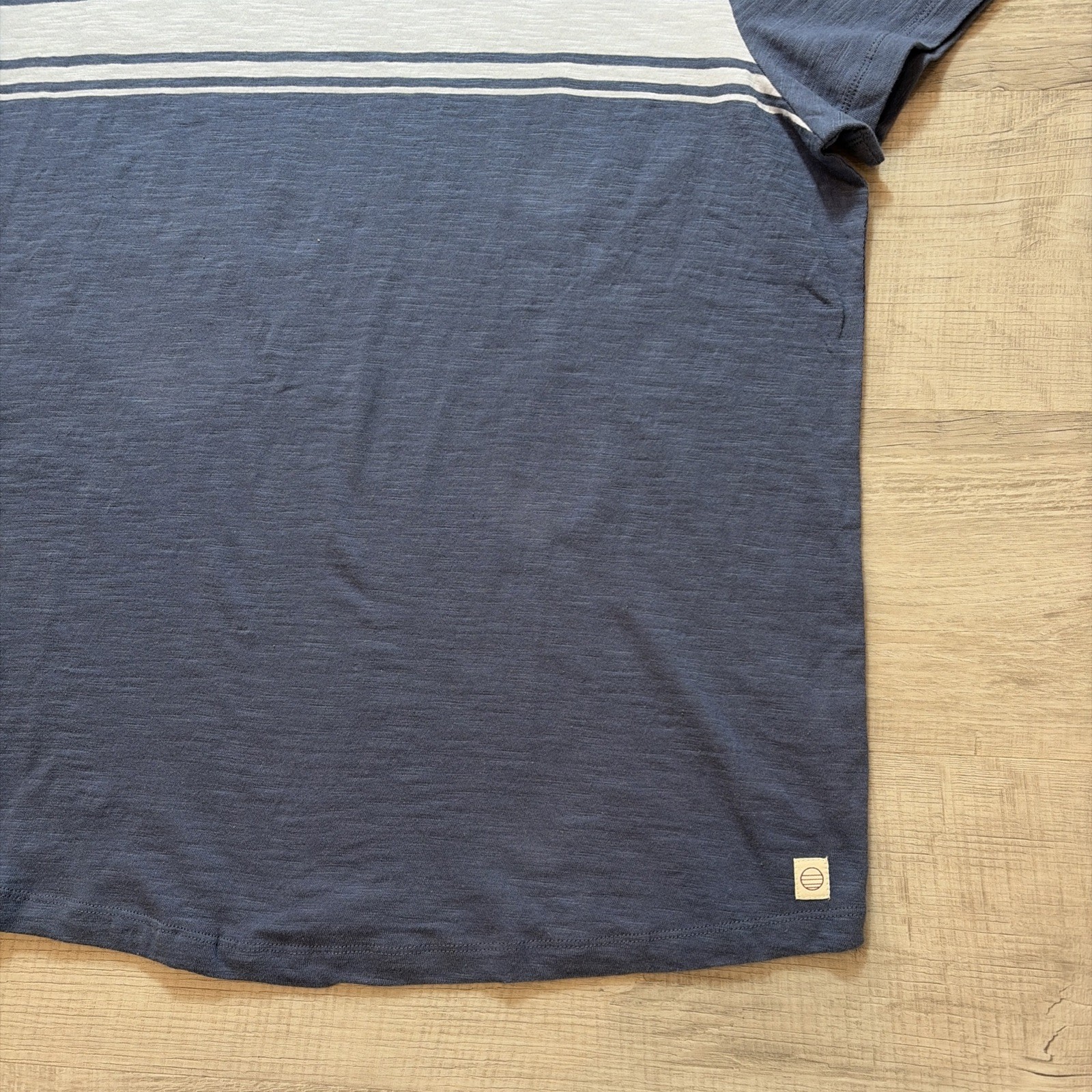 NWT MARINE LAYER VINTAGE HEAVY SLUB STRIPE TEE MENS XL NAVY BLUE PREPPY Y2K NEW gallery