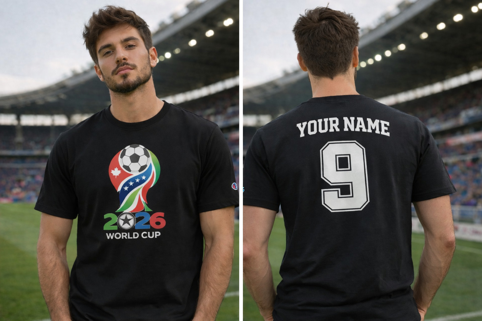 Fifa World Cup 2026 TShirt Soccer Graphic Tee USA Football Fan Customizable gallery