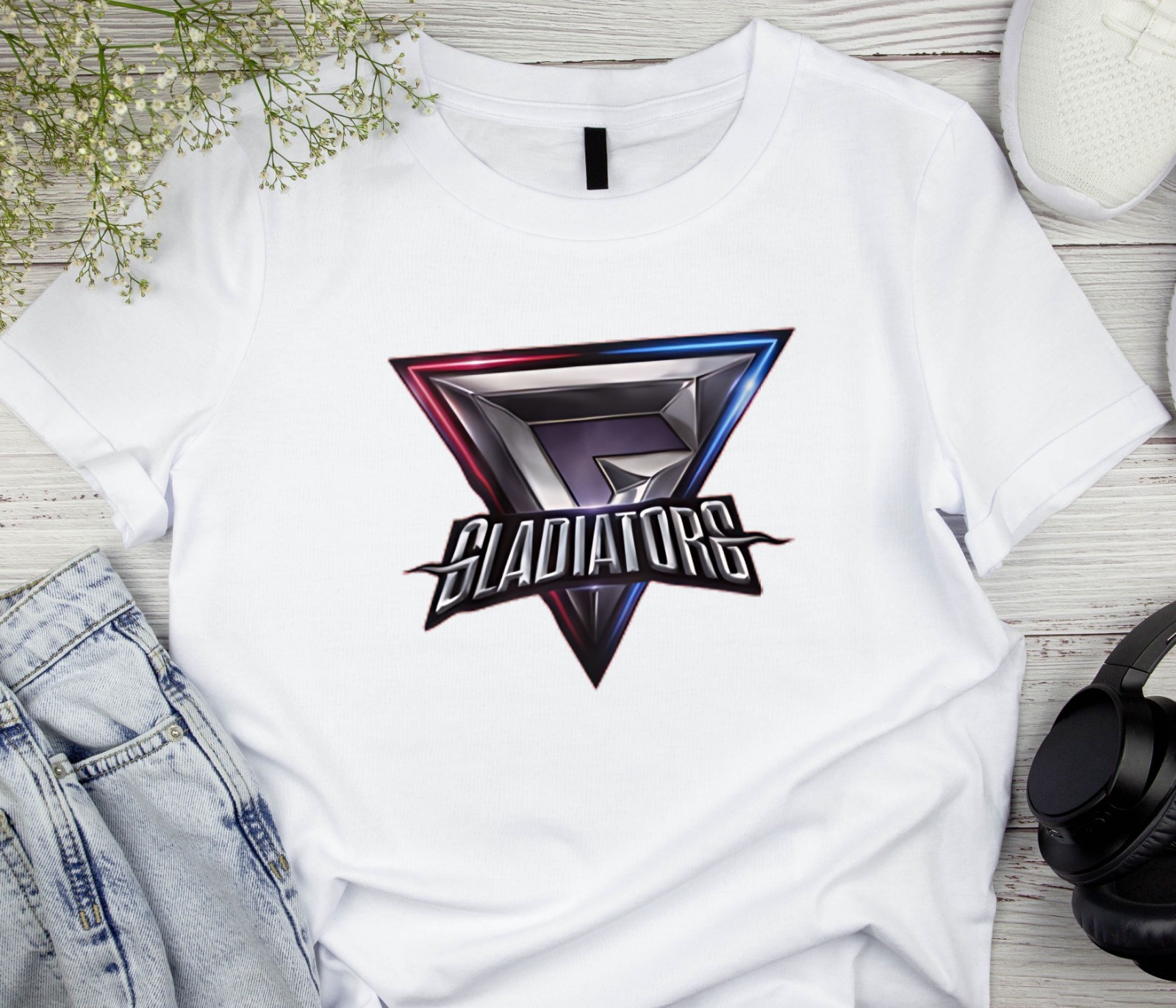 Gladiator T-Shirt Top Tee -TV Show Inspired Ready Battle Games Gift Tee tops Uk gallery