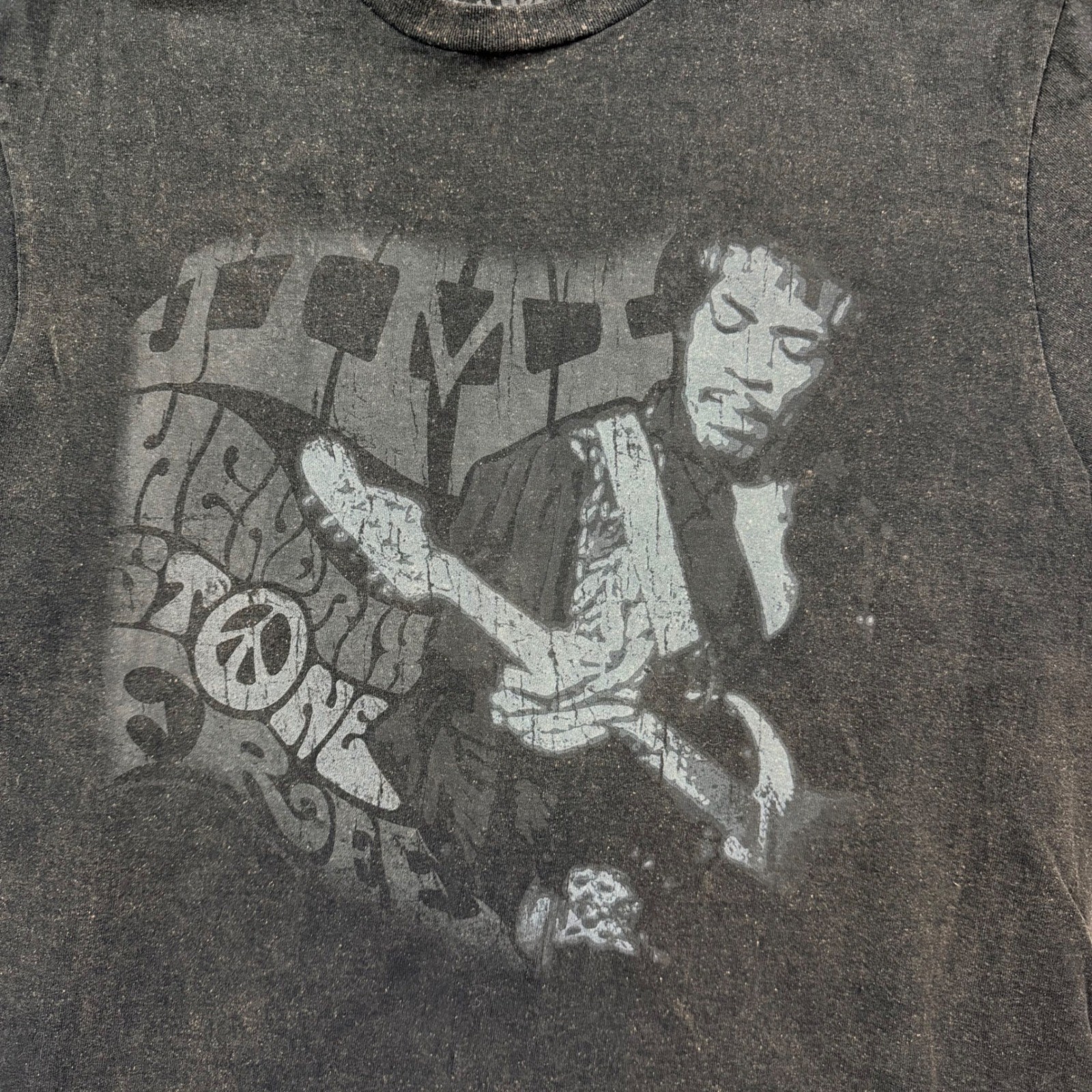Jimi Hendrix Graphic T-Shirt Mens Medium Black Excellent Stone Free Rock Tee gallery
