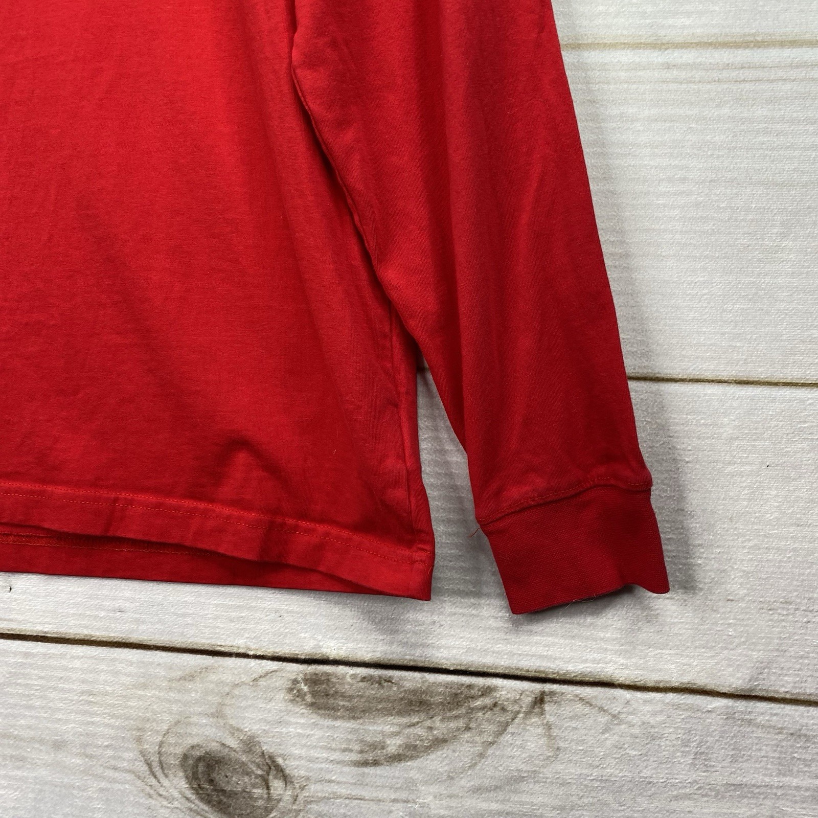 Lands’ End Long Sleeve Turtleneck Shirt Mens L 42/44 Super T Red Classic Holiday gallery
