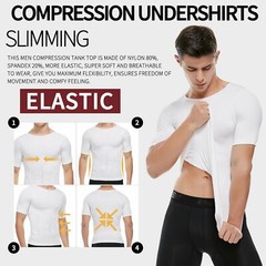 Men Slimming Body Shaper Tank Tops Compression Vest Posture Corrector Plus Size
