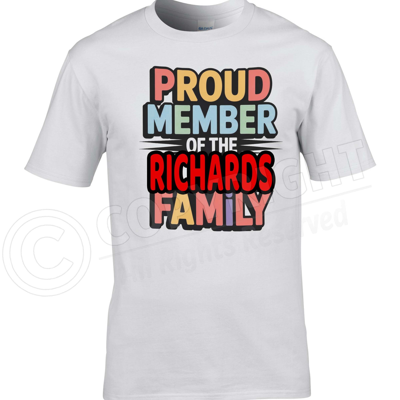 RICHARDSON Proud Member Family Men's T-Shirt Birthday Reunion Gift Christmas gallery