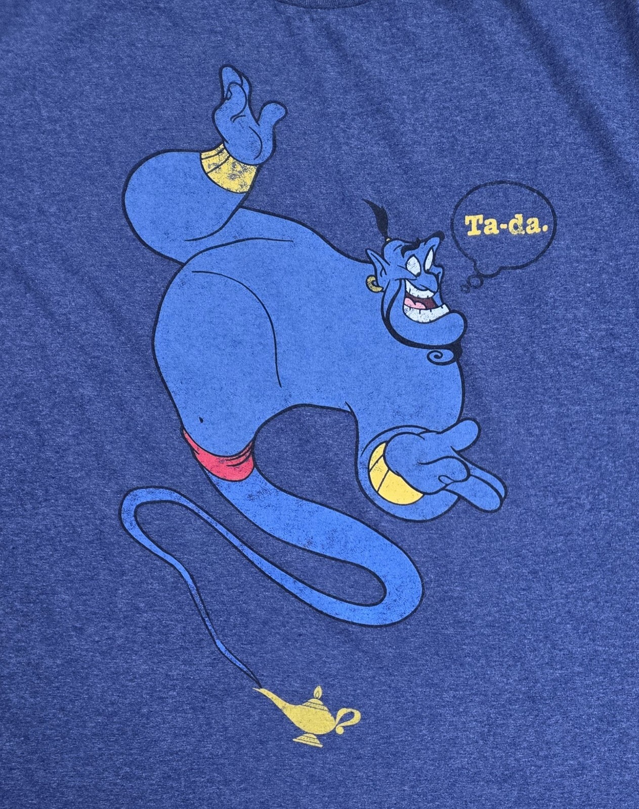 Disney Aladdin Mens Sz XL T-Shirt, Short Sleeve, Heavyweight, Heather Blue gallery