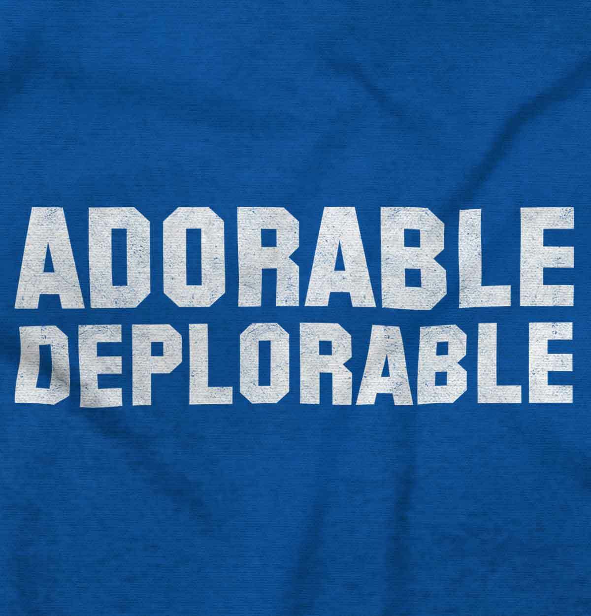 Adorable Deplorable Funny Sarcastic Political Adult Short Sleeve Crewneck Tee gallery