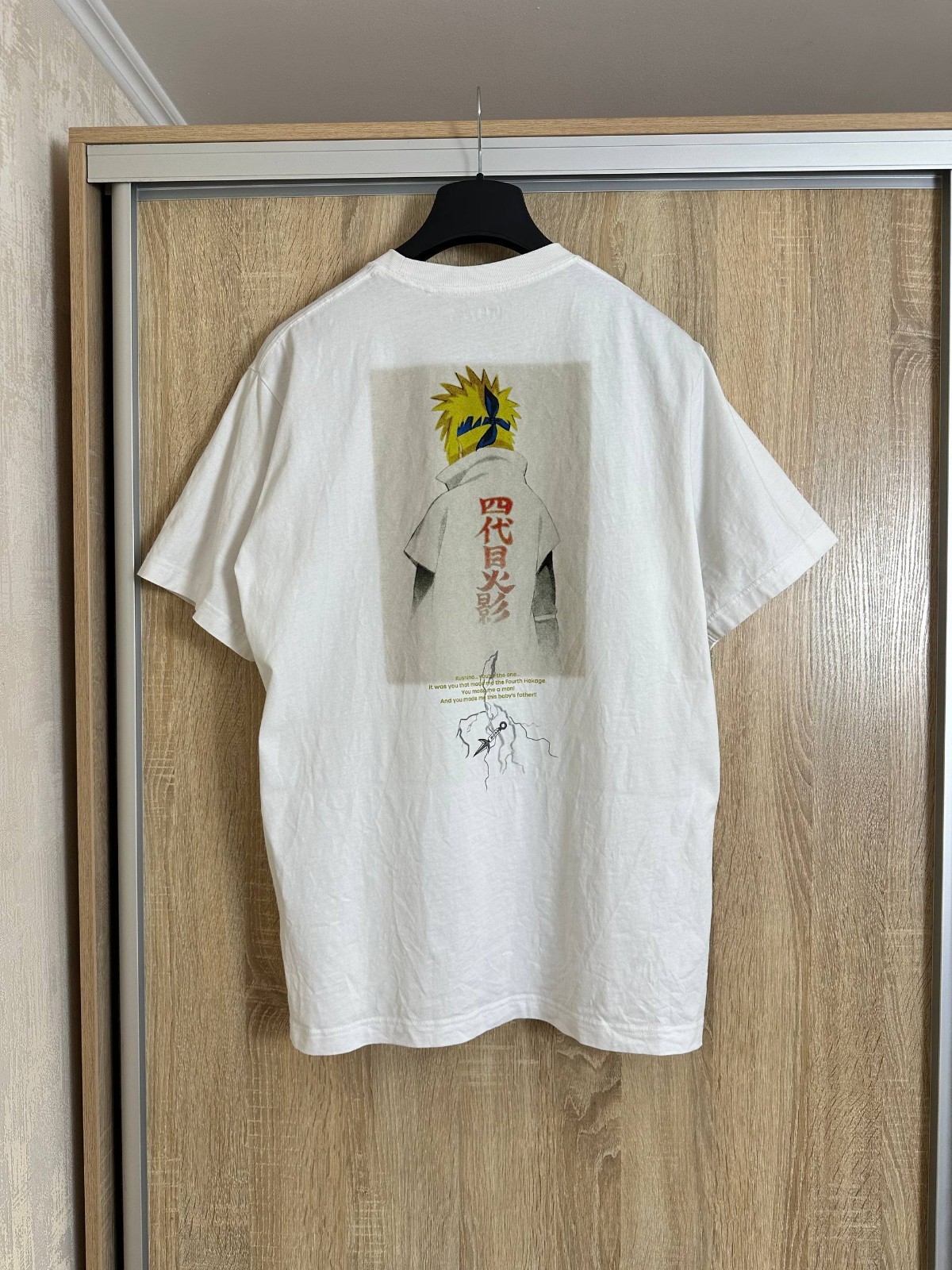 Minato Namikaze Naruto Vintage T Shirt Akatsuki Itachi Anime Mens Size L Uniqlo gallery