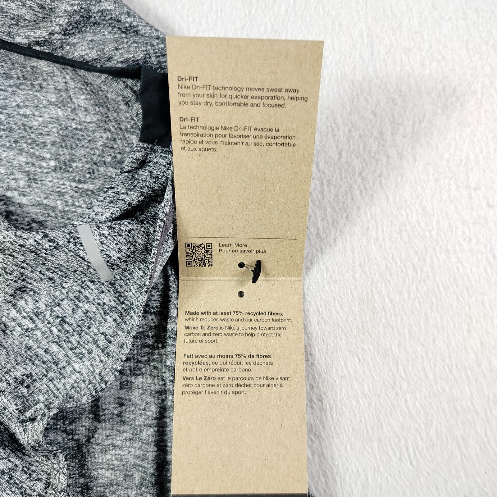 Nike Tank Top Mens Medium Heather Gray Dri Fit Running Workout Gym Rise 365 gallery