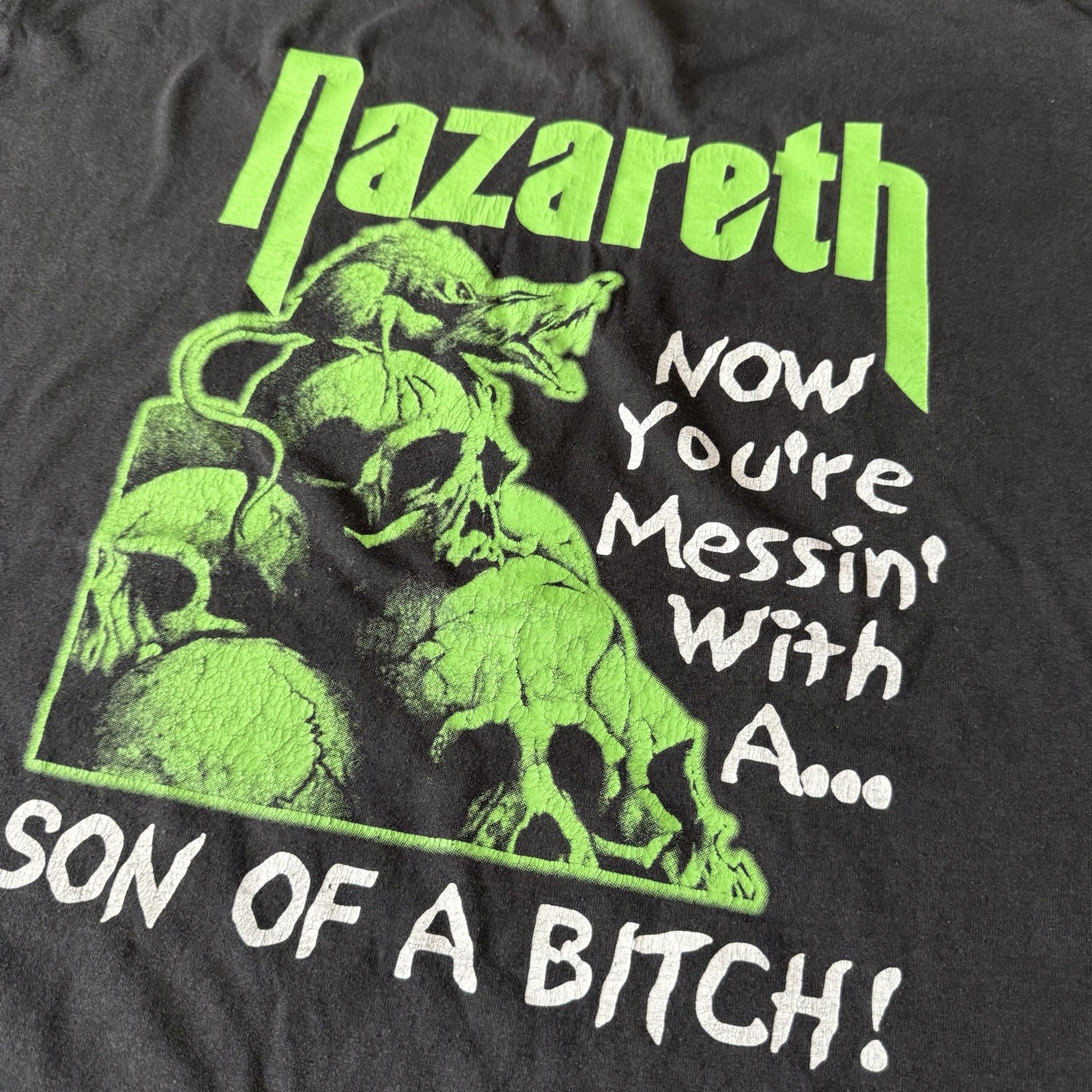 Vintage Nazareth World Tour 1999 T-Shirt Black Green XL Graphic Tee gallery