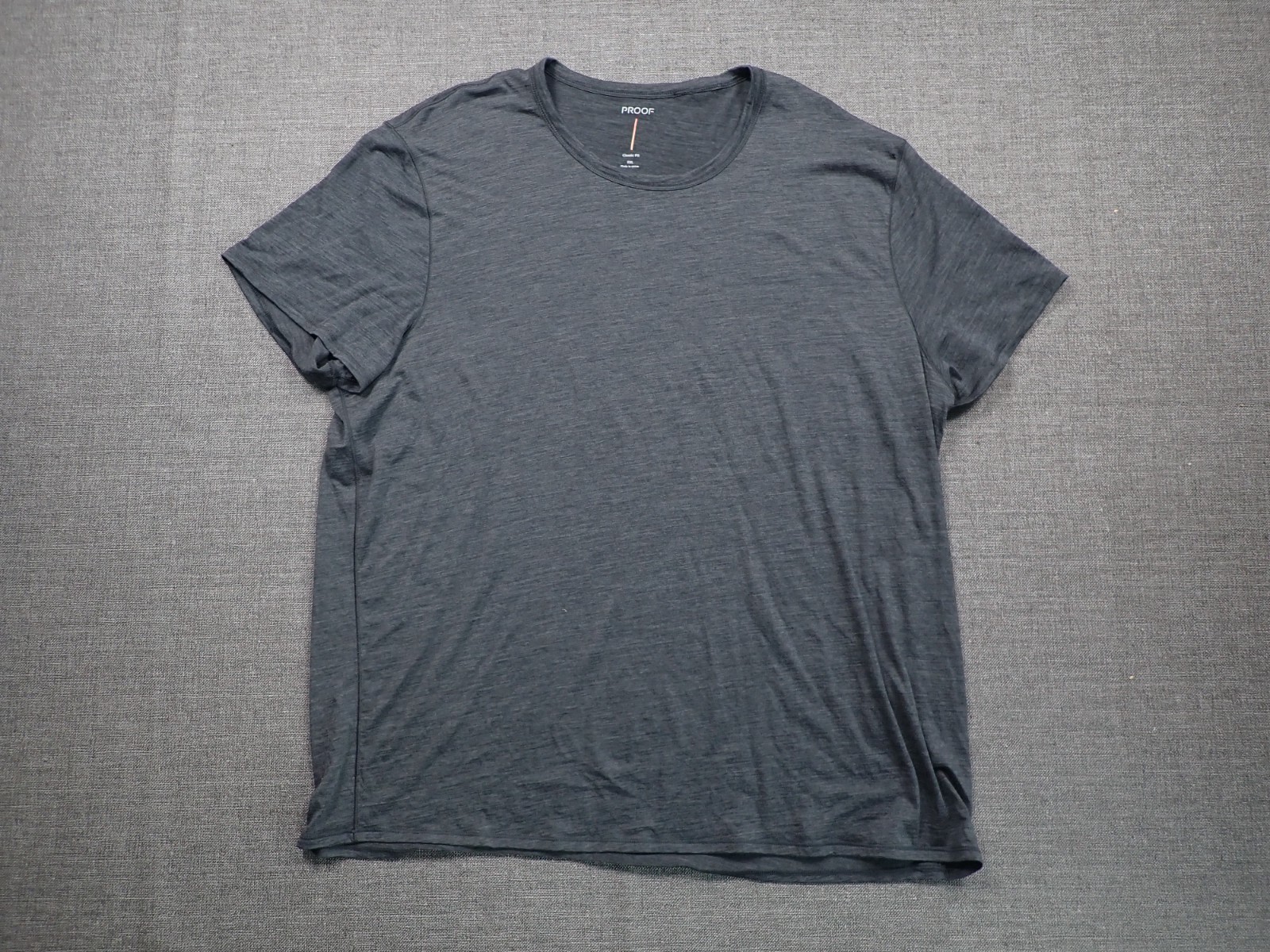 Huckberry Proof Merino Wool Stretch Crew Neck T Shirt Mens 3XL Gray Short Sleeve
