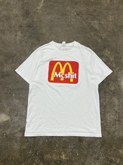 Vintage Mcdonalds Mcsh*t Parody Graphic T Shirt White Size XL