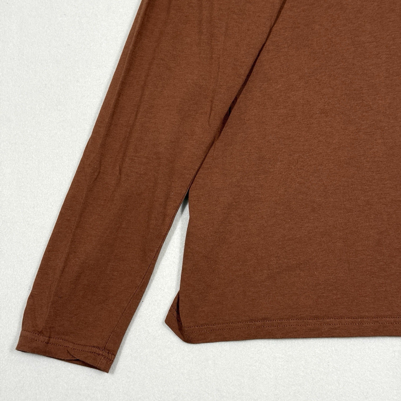 Free Fly Shirt Mens XL Henley Bamboo Blend Long Sleeve Rust Brown Minimalist gallery