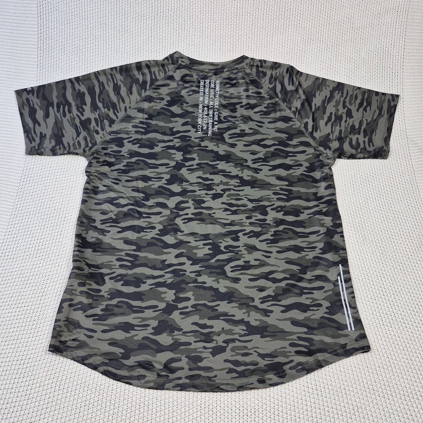 Kenneth Cole Men's Active Tech Shirt S/S Stretch Breathable Soft Olive Camo gallery