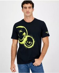 SmileyWorld Men’s Double Face Graphic Short-Sleeve T-Shirt Color Black Size L