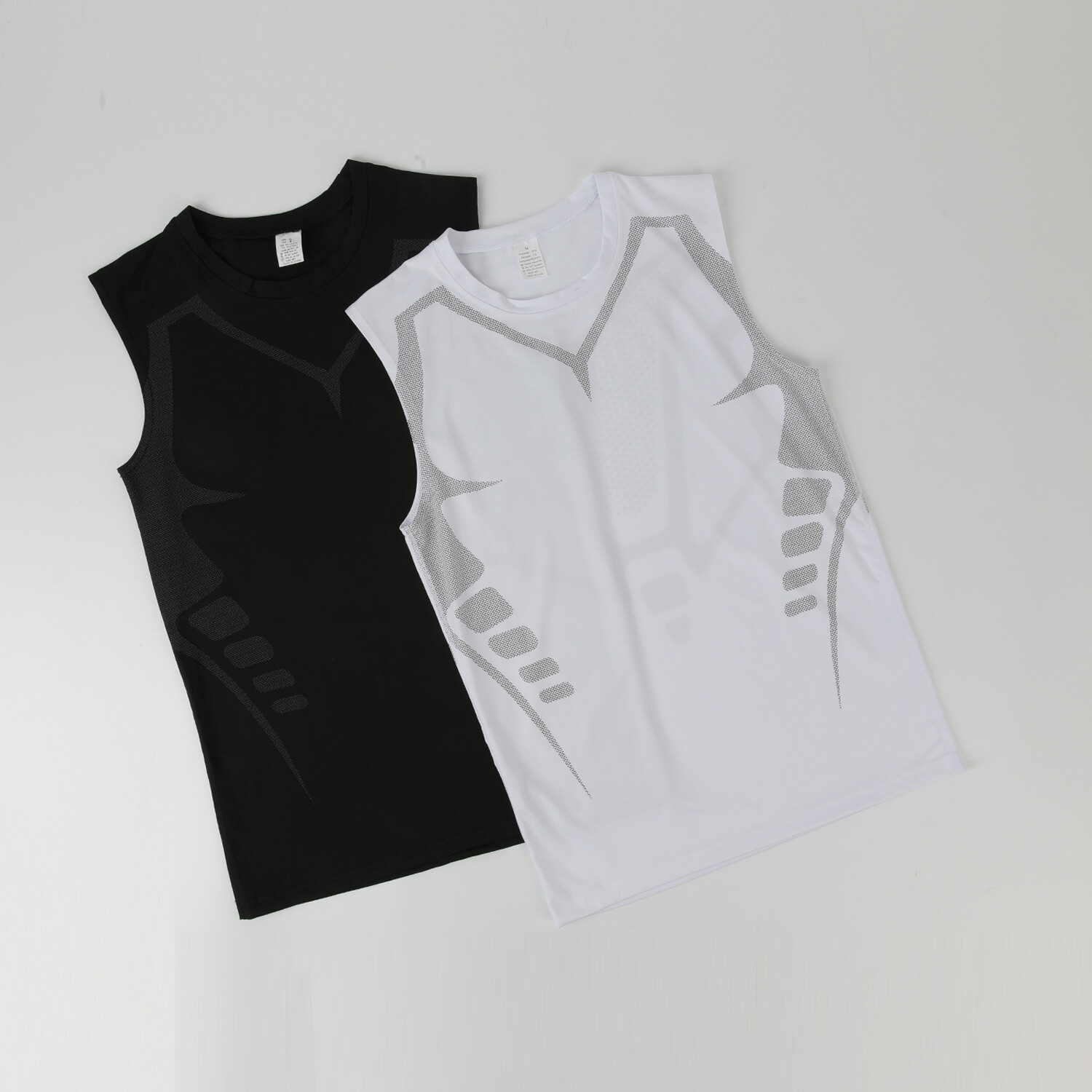 Men Compression Shirt Version Ionic Shaping Sleeveless Vest Sports Tank Top US gallery