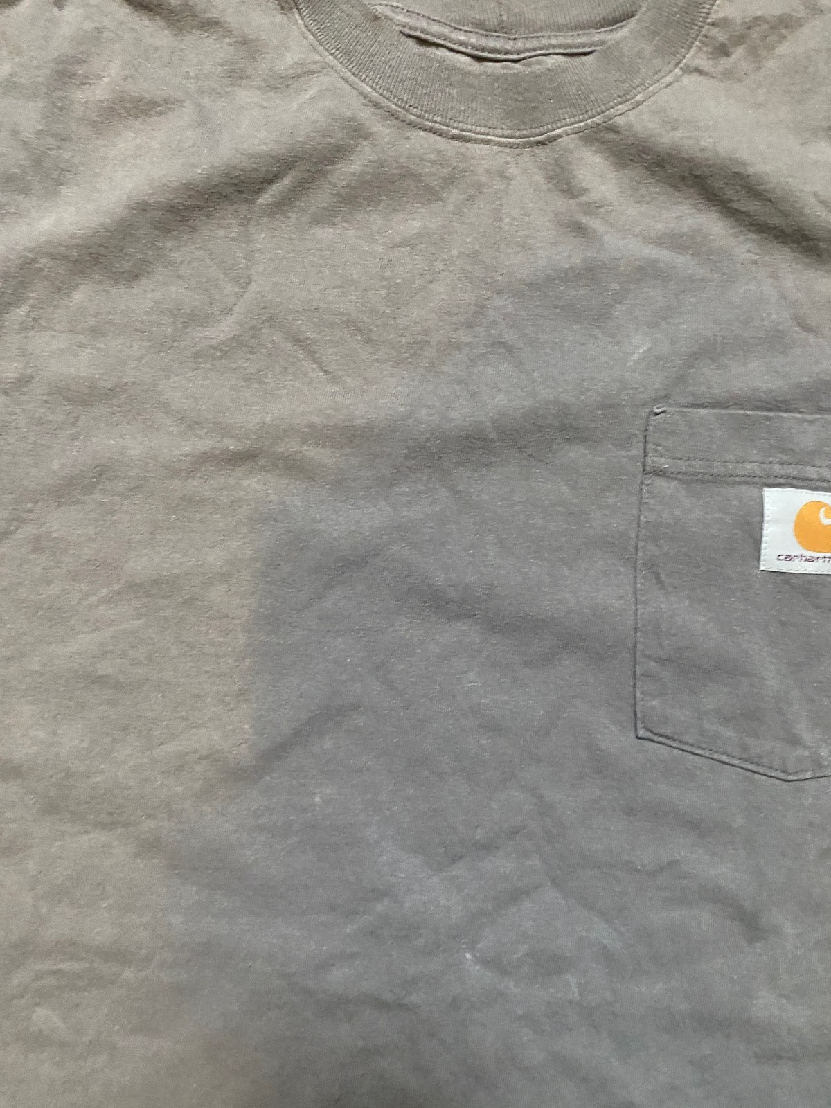 CARHARTT Men's Original Fit Gray Heavy Duty Cotton Pocket T-Shirt Size XL gallery