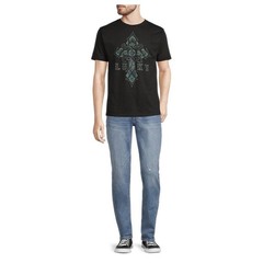Way To Celebrate Medium St. Patricks Day Men’s Celtic Cross Graphic Tee Black