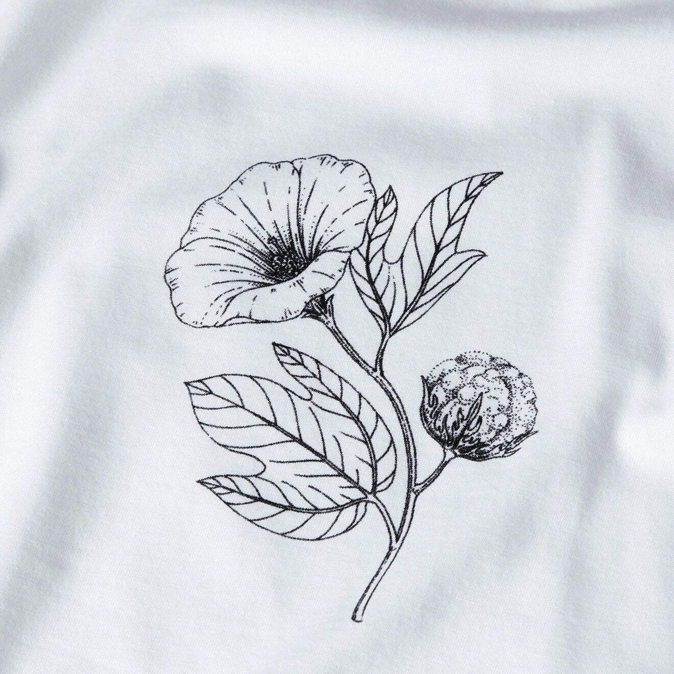 Sunspel Flower Print T-Shirt White gallery