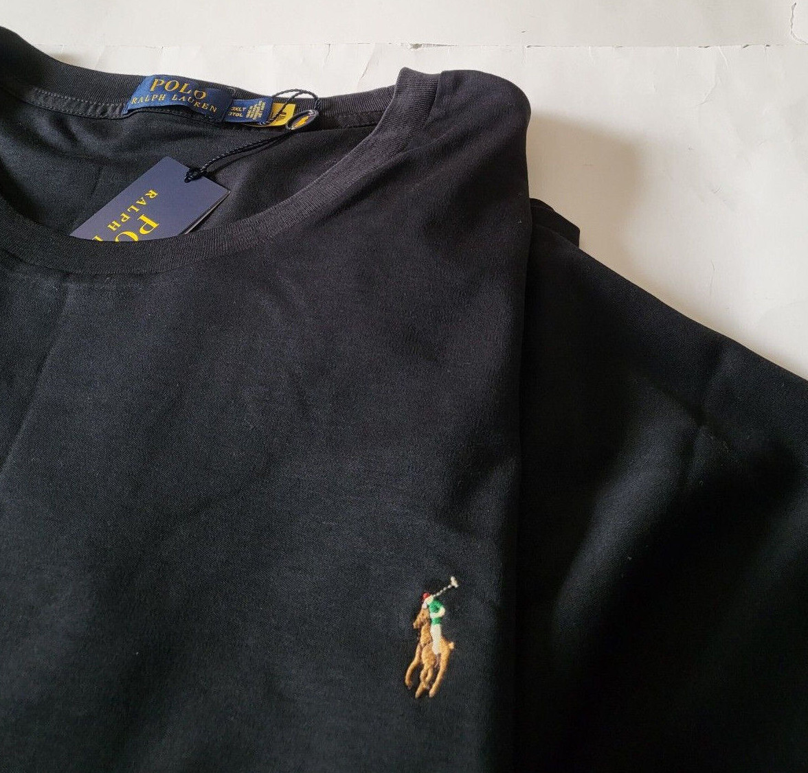 Polo Ralph Lauren Big & Tall Mens t-shirt Pony Logo 2XB 3XB 4XB Blue Orange Blk gallery