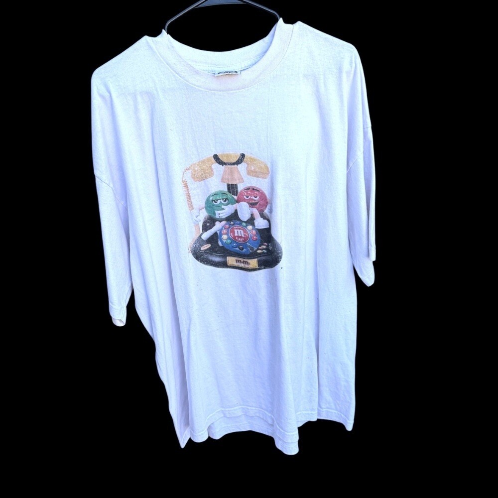 Vintage Pro Athletic M&M's Graphic White Tee Size 3X gallery